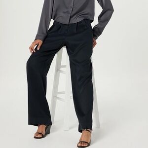 🔴The Drop Amalia Black Trouser Pants Size Large NWT